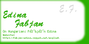 edina fabjan business card